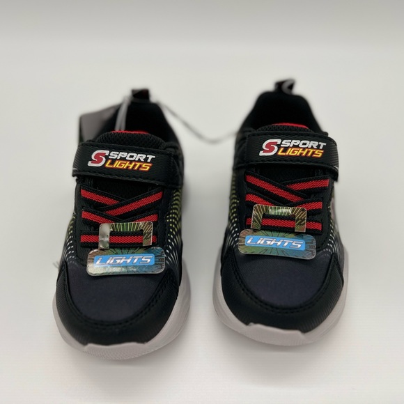 S Sport By Skechers Toddler Boys' Conor Light-Up Sneakers Black/Red - Picture 4 of 5